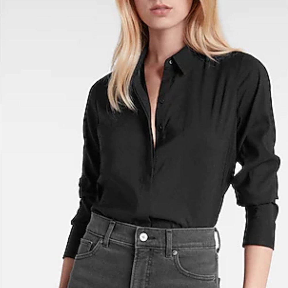 Express Black Button Down Shirt